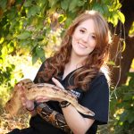 Graduation portrait with Python Glendale Arizona